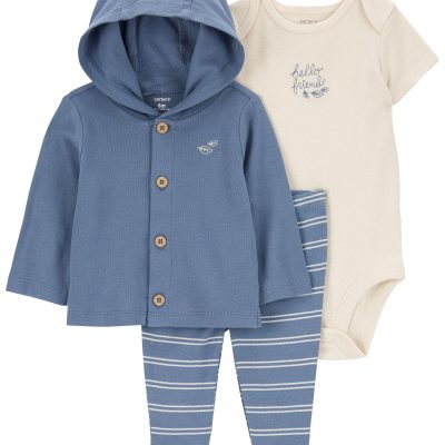 Blue/White Baby 3-Piece Little Cardigan Set | carters.com