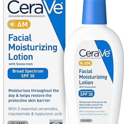 CeraVe AM Facial Moisturizing Lotion with SPF 30 | Oil-Free Face Moisturizer with SPF | Formulated with Hyaluronic Acid, Niacinamide & Ceramides |…