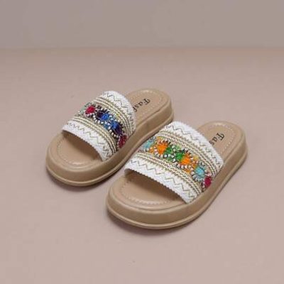 Children Fashionable Casual Summer Holiday Woven One-Strap Sandals