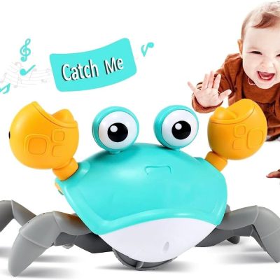 Crawling Crab Baby Toy – Infant Tummy Time Toys 3 4 5 6 7 8 9 10 11 12 Babies Boy 3-6 6-12 Learning Crawl 9-12 12-18 Walking Toddler 36 Months Old…