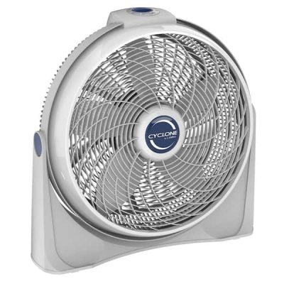 Cyclone Power Circulator 20 in. 3 Speed White Floor Fan with Adjustable Fan Head