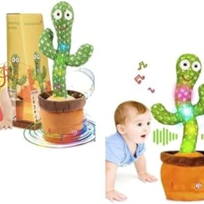 Dancing Cactus Mimicking & Musical Fun, LED Lights, Educational Talking Cactus Toy for Babies 6-36 Months: -Perfect Baby Educational Toys for Boys…