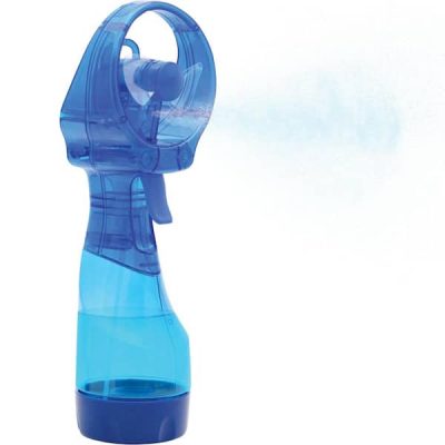 Deluxe 3 in. Water Misting Personal Fan in Blue