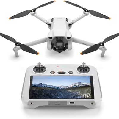 DJI Mini 3 (DJI RC), Lightweight Mini Drone with 4K HDR Video, 38-Min Flight Time, True Vertical Shooting, Return to Home, up to 10km Video…