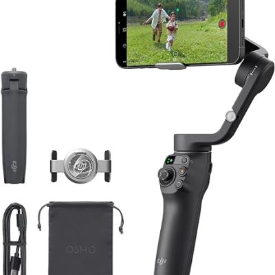 DJI Osmo Mobile 6 Gimbal Stabilizer for Smartphones, 3-Axis Phone Gimbal, Built-In Extension Rod, Object Tracking, Portable and Foldable, Vlogging…