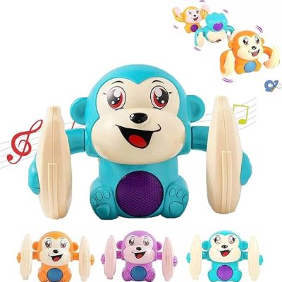 Early Infant Electric Flip and Head Monkey Toys, 2023 New Electric Musical Monkey Toy, Electric Flip and Head Monkey Toys, Voice Control Monkey…