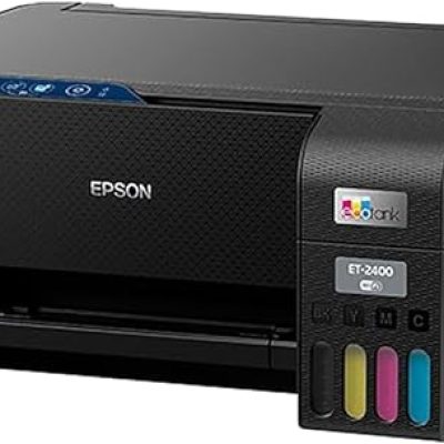 Epson EcoTank ET-2400 Wireless Color All-in-One Cartridge-Free Supertank Printer with Scan and Copy – Easy, Everyday Home Printing, Black