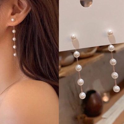 Faux Pearl Decor Earring Jackets