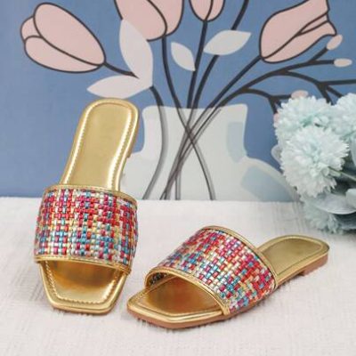 Girls” Casual Woven Summer Teenager Fashion Slippers