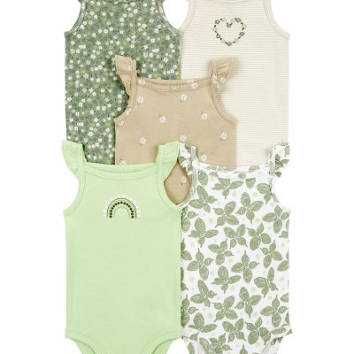 Green Baby 5-Pack Butterfly Flutter Bodysuits | carters.com