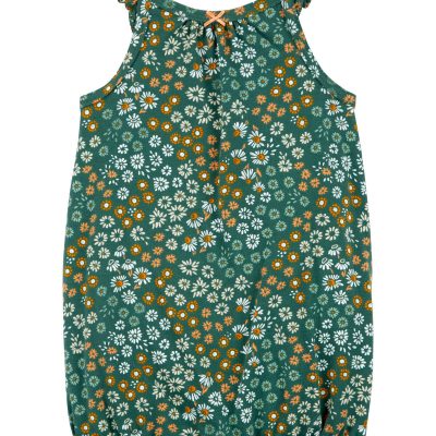 Green Baby Floral Cotton Romper | carters.com