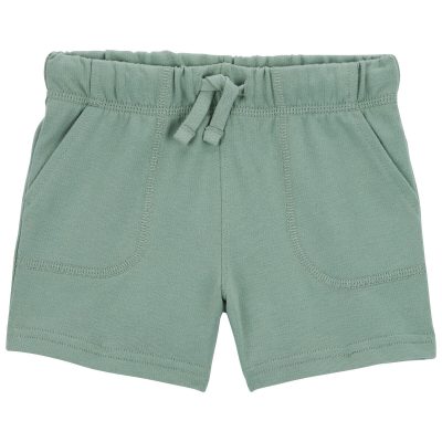 Green Baby Pull-On Cotton Shorts | carters.com