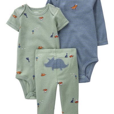 Green/Blue Baby 3-Piece Dinosaur Little Character Set | carters.com