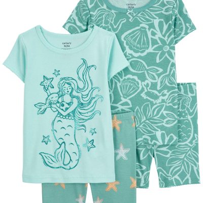 Green Toddler 4-Piece Mermaid 100% Snug Fit Cotton Pajamas | carters.com