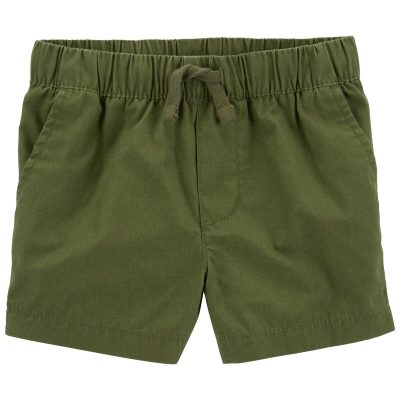 Green Toddler Pull-On Poplin Shorts | carters.com