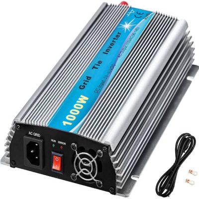 Grid Tie Solar Inverter 1000-Watt MPPT Power Converter DC20 to 45-Volt to AC90 to 140-Volt for Solar Panel System