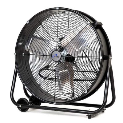 High Velocity Industrial 24 in. 2-Speed Drum Fan with Speed Control, 360° Tilt, 7700 CFM