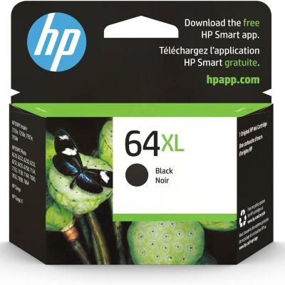 HP 64XL Black High-yield Ink Cartridge | Works with HP ENVY Inspire 7950e; ENVY Photo 6200, 7100, 7800; Tango Series | Eligible for Instant Ink |…