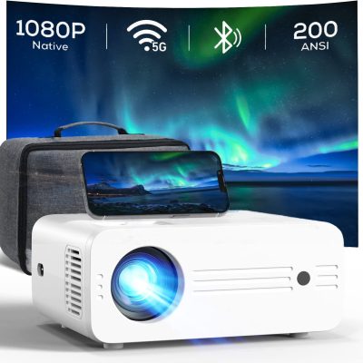 iZEEKER 4K Projectors with 5G wifi and Bluetooth ,Native 1080P Projection,9000 Lumens,with Carry Bag