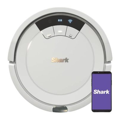 ION 12.6in Robotic Vacuum, Wi-Fi Connected, Bagless, HEPA Filter for Multisurface Floor-to-Carpet in Gray
