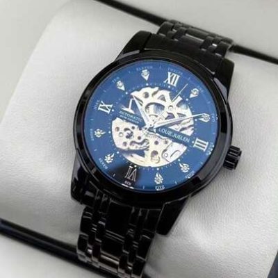 JUELEN Vacuum Electroplated Wrist Watch Men’s Fully AutomaticWaterproof Fine Steel Steel Band Men’s Mechanical Watch