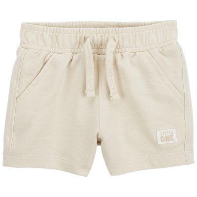 Khaki Baby Pull-On French Terry Shorts | carters.com