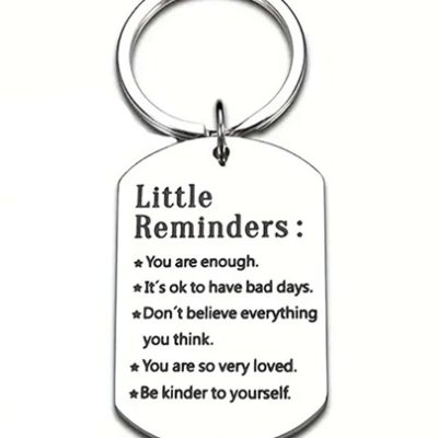Little Reminders Keychain,Mental Health Gift,You Are Enough,Inspiration Gift For Daughter Mom,Reminder Gift For Friend,Hug Gift,Self Love 1pc