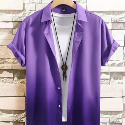 Manfinity Homme Men Ombre Button Up Shirt Without Tee