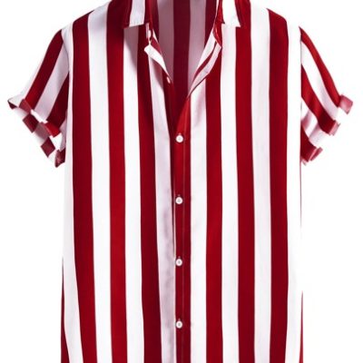 Manfinity Homme Men Vertical Striped Button Up Shirt