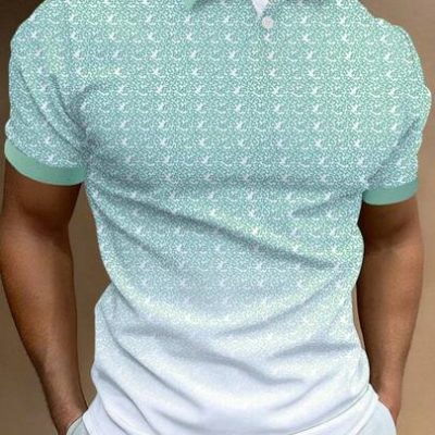 Manfinity Hypemode Men’S Gradient Print Polo Shirt