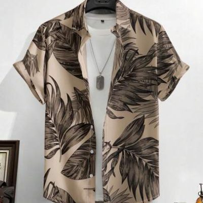 Manfinity RSRT Men Tropical Print Shirt Without Tee