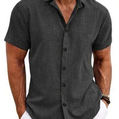 Manfinity RSRT Men’s Solid Color Short-Sleeved Shirt