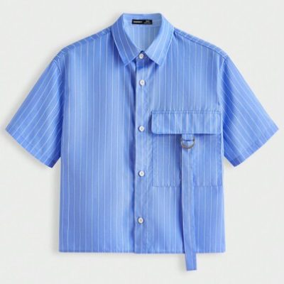 Manfinity Unisex Woven Striped & Printed Casual Shirt Suitable For Everyday Wear