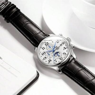 Men Multifunctional Large Dial Automatic Mechanical Watch For Casual And Business Style