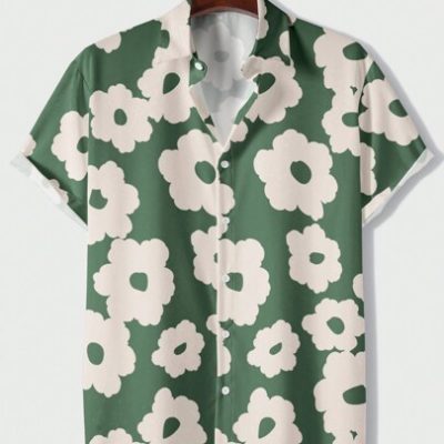 Men’s Flower Pattern Printed Shirt