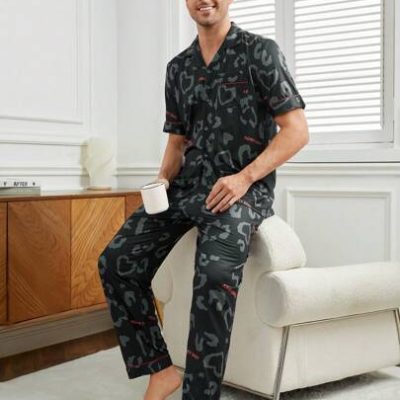 Men’s Heart Print Homewear Set