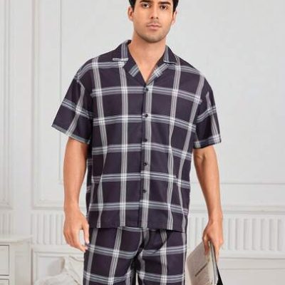 Men’S Plaid Homewear Set