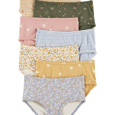 Multi 7-Pack Floral Stretch Cotton Underwear | carters.com