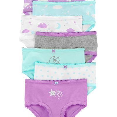 Multi 7-Pack Star and Moon Stretch Cotton Underwear | carters.com