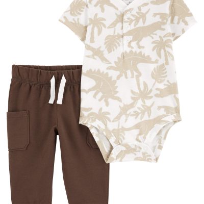 Multi Baby 2-Piece Dinosaur Bodysuit Pant Set | carters.com