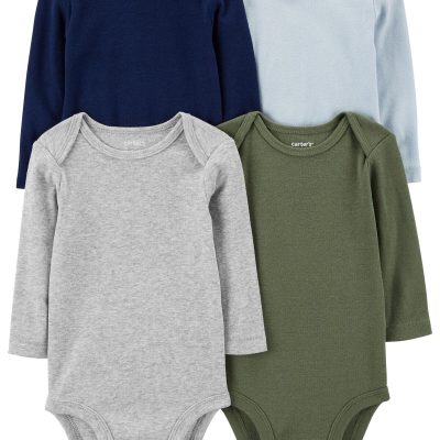 Multi Baby 4-Pack Long-Sleeve Bodysuits | carters.com