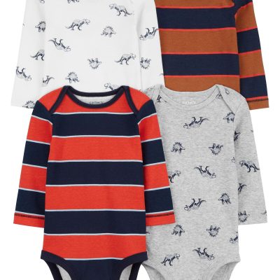 Multi Baby 4-Pack Long-Sleeve Bodysuits | carters.com