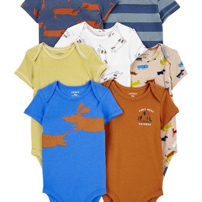 Multi Baby 7-Pack Short-Sleeve Bodysuits | carters.com