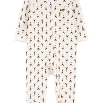 Multi Baby Floral 2-Way Zip Cotton Sleep & Play Pajamas | carters.com