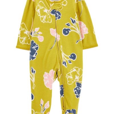 Multi Baby Floral 2-Way Zip Cotton Sleep & Play Pajamas | carters.com