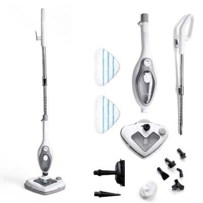 Multi-Function Steamer Mop with 350 ml Water Tank and Accessories for Garment Steaming and Floor Cleaning