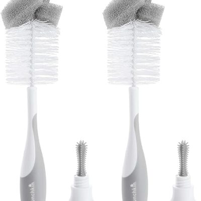 Munchkin® Sponge™ Bottle Brush, Grey, 2 Count (Pack of 1)