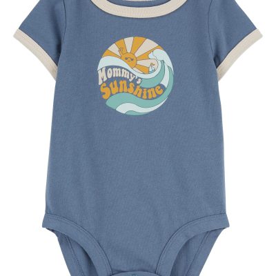 Navy Baby Mommy’s Sunshine Cotton Bodysuit | carters.com