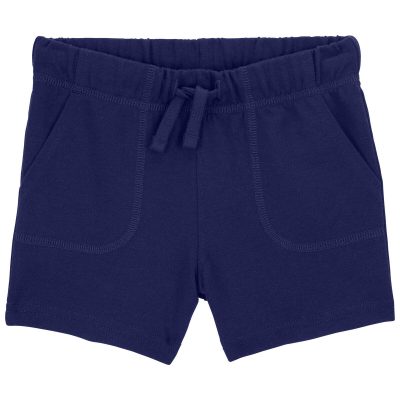 Navy Baby Pull-On Cotton Shorts | carters.com