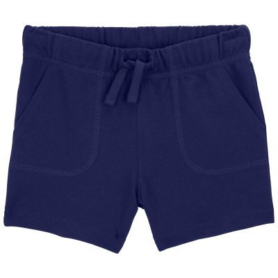 Navy Toddler Pull-On Cotton Shorts | carters.com